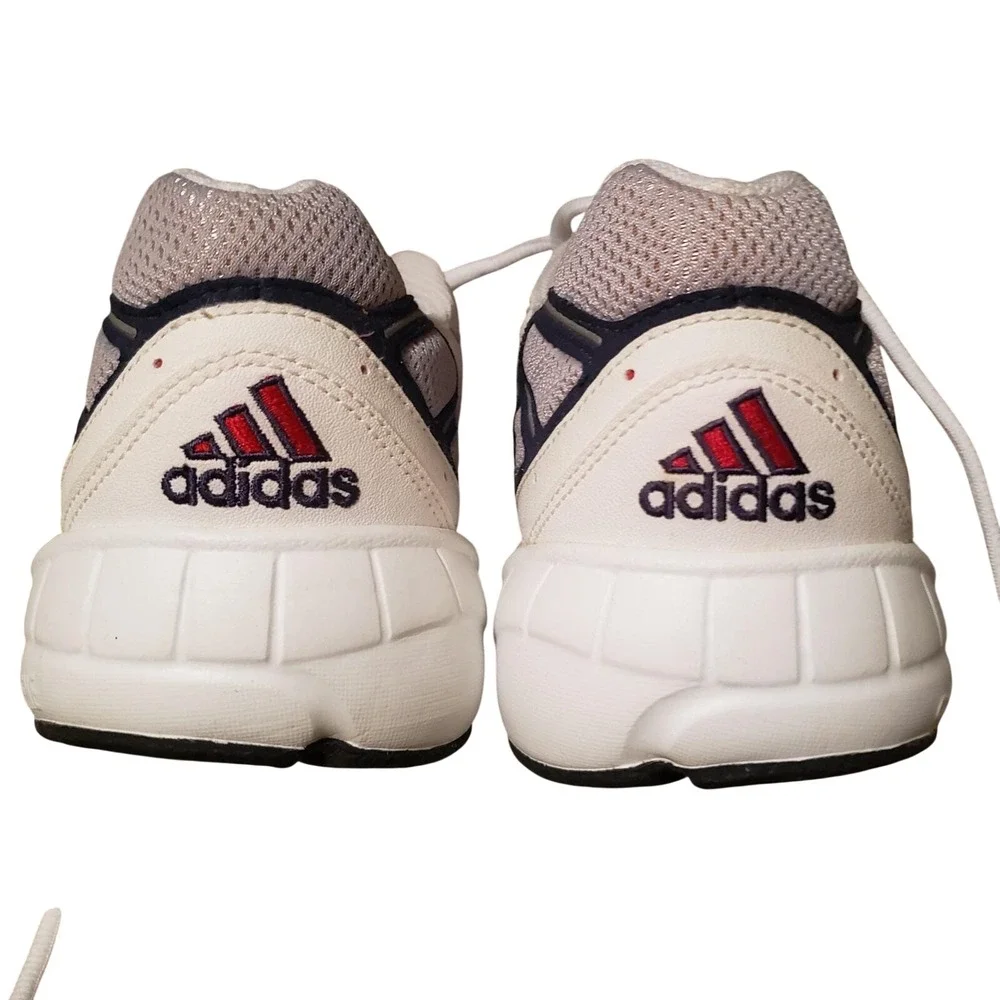 NWOB VTG 90s Adidas Running‎ Shoes White Gray Red Stripes Athletic Sneakers